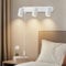 Dehobo Wandlampe mit Stecker GU10 - Wandleuchte mit Stecker Drehbare 350° Weiß Moderne Inne - Wandleuchte mit Schalter für Schlafzimmer Wohnzimmer Bad Küche - Ohne Glühbirne