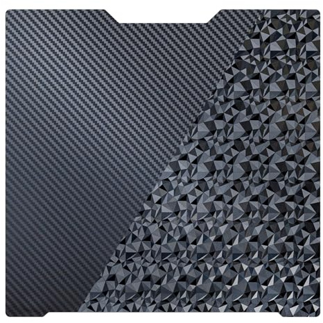 TIOPY Bambulab H2D H2S PET(Carbon Fiber)+ PEO(Diamond) Bambulab Build Plate 355x346.5mm, 3D Doppelseitige Druck Federstahl für Bambu Lab H2D/H2S Textured Druckplatte