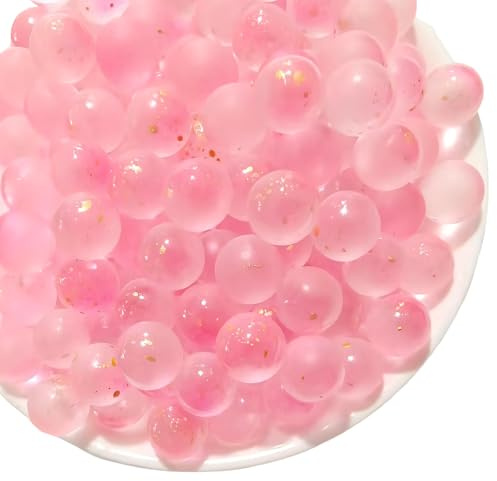JqruiTbeis 100 Glas Murmeln, 10mm Pink Murmeln, Perfekt Für DIY-Projekte, Dekoration Und Spiele, Hochwertige Glasmurmeln