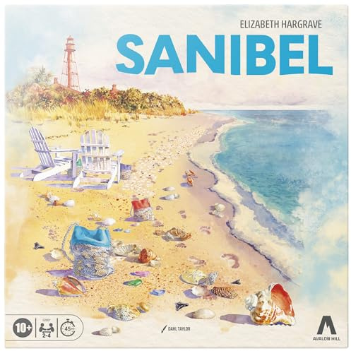 Sanibel Brettspiel von Elizabeth Hargrave – EIN entspanntes Kachel-Legespiel, bei dem es ums Sammeln von Muscheln geht – Ab 10 Jahren – 2–4 Spieler – 45 Minuten – Familienspiel - Deutsche Version