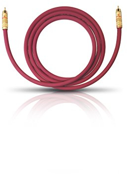 Oehlbach NF 214 Sub - Cable para subwoofer (RCA, SPC, 15 m), Color Rojo