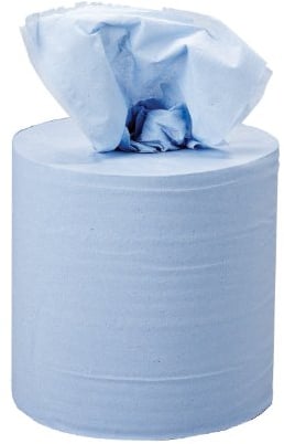 Connect Hygiene Essentials C2B150 Lot de 6 Rouleaux à dévidage Central 2 Plis Bleu 150 m