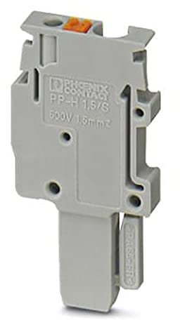 PHOENIX CONTACT PP-H 1,5/S/1-L Stecker, 500 V, 17.5 A, 1 Polzahl, 0.14 mm² - 1.5 mm² Querschnitt, Grau, 50 Stück
