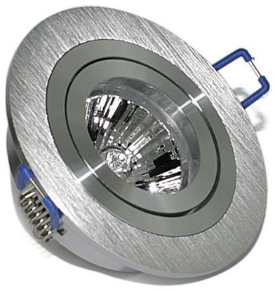 Hochwertiger 230V Einbaustrahler, schwenkbar, rund, Halogen und LED geeignet, inklusive GU10 Hochvolt Fassung, ohne Leuchtmittel, hochwertiges Aluminium