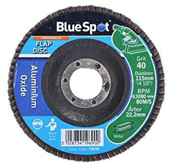 Blue Spot Tools 115MM (4.5) 40 Grit Aluminium Oxide Flap Disc