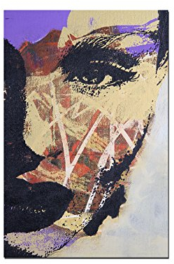 120x60cm - Fotodruck auf Leinwand und Rahmen Ölgemälde Gesicht - Leinwandbild auf Keilrahmen modern stilvoll - Bilder und Dekoration