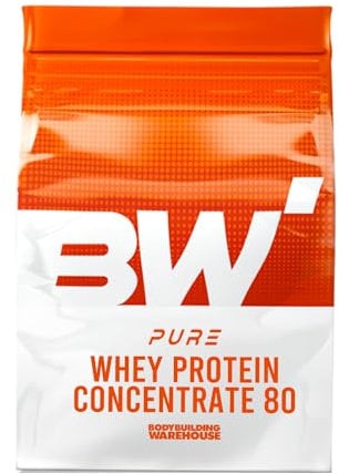 Bodybuilding Warehouse Pure Whey Protein Concentrate 80 - Premium Grass Fed, Low Carb, Low Fat Supplement - 20g Protein Per Scoop - Bodybuilding Warehouse (Smooth Milk Chocolate, 5kg)