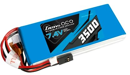 Gens ace 3500mAh 7.4V 2S1P Receiver LIPO Pack Akku for Modellbau RC Car Heli Plane Boat Truck FPV Auto Hubschrauber Flugzeug Toys