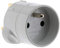 Zenitech - Adaptateur prise voyage France vers UK - prise mâle UK vers prise femelle FR - Blanc