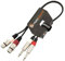 2 x Female XLR to 2 x 6.35mm 1/4 Mono Jack Twin Lead/Audio Signal Patch Cable 0.5m
