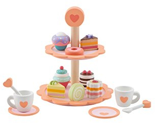 Sevi Bandeja de Dulces Juegos de rol de Madera para niños. Accesorios Comida Falsa 19x22x19cm | Pretend Play | Modello 82961
