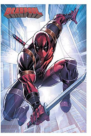 Marvel Comics Deadpool 'Aktion' Maxi Poster,61 x 91.5 cm