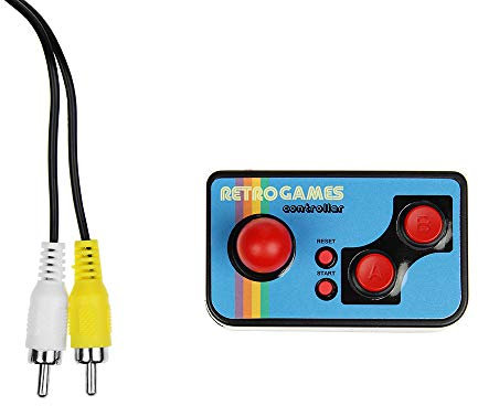 Monsterzeug Mini consola de juegos, juegos retro, icónicos juegos de arcade para TV, 200 minijuegos, 8 bits, cable RCA, dispositivo técnico