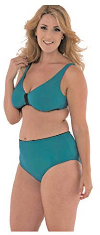 Leo Corsetteria Costume Donna Bikini Coppe Removibili Taglie Grandi Slip Vita Alta.Costa Azzurra Taglia 48 Coppa D Nero