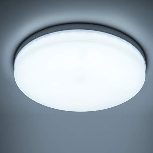 Yafido LED Deckenlampe 30cm Rund | 48W 4320LM 6000K Kaltweiß Deckenleuchte | Ultra Slim Flach Deckenlicht für Bad, Wohnzimmer, Büro | Nicht dimmbar, einfach montierbar