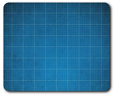 Blueprint Technical Men's Mouse Mat Pad Computer PC Laptop Gaming Office Home Desk Accessory Gadget 2383