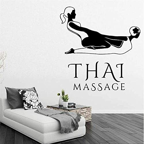 Thai Massage Vinyl Wandkunst Aufkleber Wandaufkleber Pvc Für Massage Shop Schlafzimmer Wandkunst Aufkleber Wandbild Zubehör 58 * 60 Cm