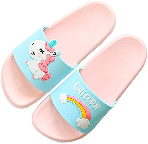 HommyFine Ciabatte da Doccia Scarpe da Spiaggia e Piscina unicorno Bambini Pantofole da Bagno Ragazzi e Ragazze Pantofole da Interno E da Esterno Sandali unicorno