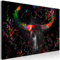 decomonkey Bilder Tiere Abstrakt 60x40 cm 1 Teilig Leinwandbilder Bild auf Leinwand Vlies Wandbild Kunstdruck Wanddeko Wand Wohnzimmer Wanddekoration Deko Stier