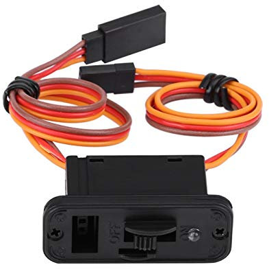 RC Airplane Model Switch, RC Receiver Battery Switch, Heavy Duty LED Receiver JR RC On Off Connectors Airplane Switch for RC Airplane Boat Accessories