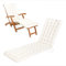 HAVE A SEAT Luxury - Deckchair Auflage 180x50 cm, 8 cm dick, Bequeme Liegestuhl Polsterauflage, waschbar bei 95°C, Trockner geeignet, UV-Beständig, Made in Germany (180 x 50 cm, Weiß)