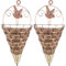 Amosfun Flower Baskets Woven Flower Basket: Wall Cone Shaped Planter Hanging Flower Pot Retro Storage Container 2pcs, Coffee, 31.5X14X7cm (2EYH11SRJ3620SU95Z)