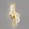 YKSJDFH Kreative LED Wandlampen Moderne Nachtwandleuchte Gold Metall Veranda Wandlaternen Schlafzimmerlampe Innen 11,8 Wandleuchte für Schlafzimmer Badezimmer…
