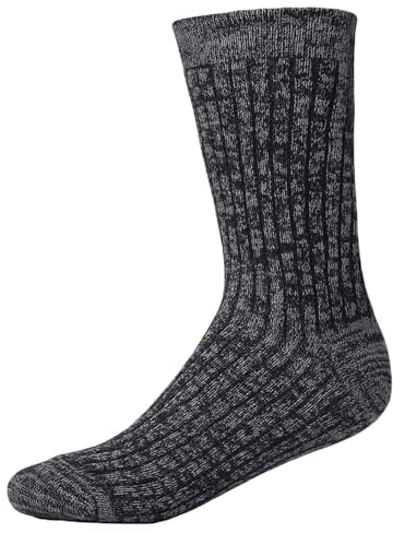 True Face Mens Thermal Socks Extra Thick Warm Sherpa Fleece Griper Sock 4.7 Tog Holds Heats Grips Brushed Winter Black - N-491A UK 6-11