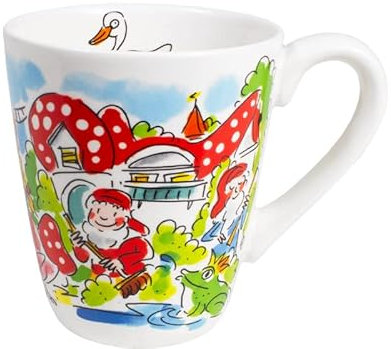 Blond Amsterdam Tasse Rote Schuhchen – 0,35L Keramiktasse mit Efteling-Märchenmotiven, ideal für Tee, Geschenkidee für Märchenfans