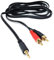DRUT 3m 3.5mm to Twin RCA Stereo Aux Phono Audio Cable Mini Jack Lead Cord Y Splitter Headphone Cord RCA Y Splitter Adapter 10ft Black Gold Connectors