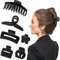 6 Stück Haarklammer Schwarz Dickes Haar Schwarze Große Krallenklammern Matte Rutschfeste Haarspangen Blumenbananen Schmetterlings Krallenklammern Haar Accessoires für Damen Haarspange Mädchen