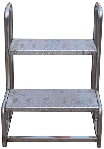Industrielle Leitern, Edelstahl, zweistufige Leiter, Familie, kletternde Trittleitern, bewegliche Rollenleiter für den Außenbereich, Gewicht: 10 kg, Haushaltsleiter