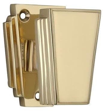 Infinity Decor Art Deco Mortice Door Knobs in Solid Brass- Victorian Period Style Door Pull Handles. (Polished Brass)