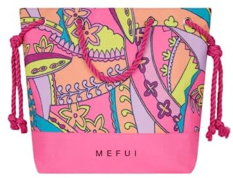 Borse Donna Fuxia Borsa mare con fantasia a contrasto UNI