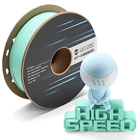 SainSmart GT-3 Mattes PLA Filament 1,75mm, bis zu 500mm/s, Schneller Druck, Hochwertiges 3D-Drucker Filament, 1 KG Spule, Maßgenauigkeit +/- 0,02mm, Minze