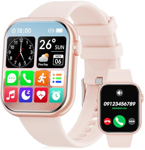 Hwagol Smartwatch Damen Herren, 1.85 Zoll Touchscreen Smart Watch mit Bluetooth Anrufe, Uhr Damen Herren mit 140+ Sportmodi SpO2 Pulsuhr Schlafmonitor Schrittzähler, Armbanduhr für iOS Android