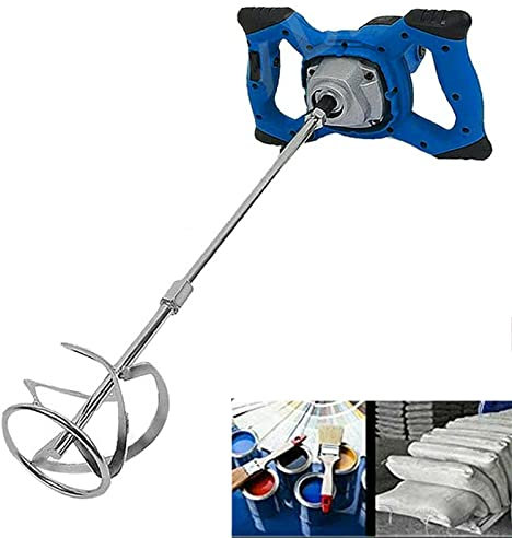 Bétonnière Portable Mélangeur à Main Électrique 2600W 230V Mélangeur de Ciment Portable avec Tige 6 Vitesses pour Mélanger Ciment et Peinture