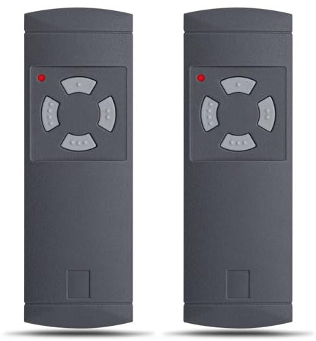 2 Pack Garage Door Remote Control Replacement for HORMANN HS4-40 HS2-40 HSE2-40 HSM4-40 HSM2-40 Compatible with GARADOR 40.685MHz Grey Buttons Handheld Transmitter