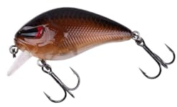 ZECK Wobbler/Kleiner Crankbait für Barsch, Forelle & Döbel - Danny 2.0 | 4,5 cm | 0,5 m F - Motoroil