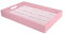 Tech Island Serving Tray, Wonderful Mum Wooden Tray Rectangular Bottom Plastic Dinner/Drinks Reusable Serving Trays, Easy Grip Handles Ideal for Home Breakfast, party (Pink)