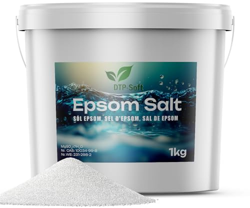 Epsom Salz Bittersalz Magnesiumsulfat Lebensmittelqualit Badesalz im Eimer Premium qualität (1KG)