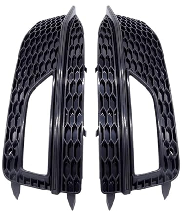1 Paar Auto-Nebelscheinwerferabdeckung, Wabengitter, Grill, Schwarz, kompatibel for Audi A4 B8 S-Line S4 2012–2015, Nebelscheinwerfer-Gitter, Autozubehör