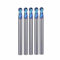 Hunricho 5pcs HRC65 Wolfram Stahl Kugelnase 2 Flöten Hartmetall End Mills mit Nanco Blau Beschichtung CNC Bits für Holz Kunststoff Stahl Schnitt 3D Carving Gravur (Tip Φ4mm)