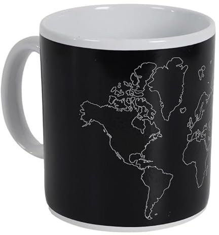 Paris Prix Mug Thermoréactif XXL Carte 80cl Noir