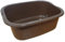 TRTO 1x Brown 11 Litres Washing Up Bowl Rectangular Plastic Multi-Purpose Basin Mixing Sink Portable Wash Basin