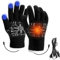 Dreamtop USB Heated Gloves for Men Women, Charging Knitted Hand Warmers, Washable Laptop Mittens, Full Finger Winter Gift