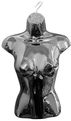 Perfeclan Weiblicher Schaufensterpuppen-Torso, weibliches Kleidermodell, Mode-Körper-Requisiten, halbe Länge, weibliche Schaufensterpuppe, Schneiderpuppe für, Schwarz