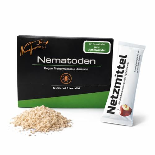 SF- Nematoden zur Bekämpfung von Trauermücken, Thrips und anderen Schädlingen effektiver biologischer Pflanzenschutz mit Fadenwürmern (SF Nematoden + Netzmittel (gegen Apfelwickler), 12, Mio)