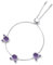 Kaguyo Bracelets en argent pour femme, bracelets en cristal Mickey Mouse, améthyste rose clair, zircone rose Minnie, réglable pour femmes et filles, Mittelgroße, Argent, Oxyde de zirconium
