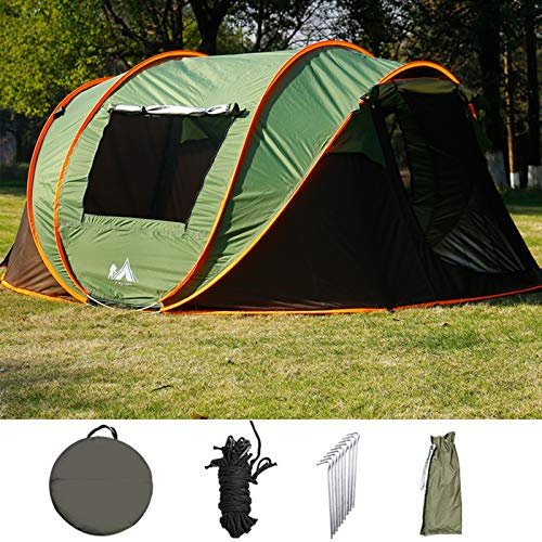 Automatisches Pop-Up-Campingzelt für Erwachsene, kompaktes 2-, 8-Mann-Zelt für Outdoor-Aktivitäten, Veranda-Wurfzelte zum Wandern, Klettern, Reiten und Reisen